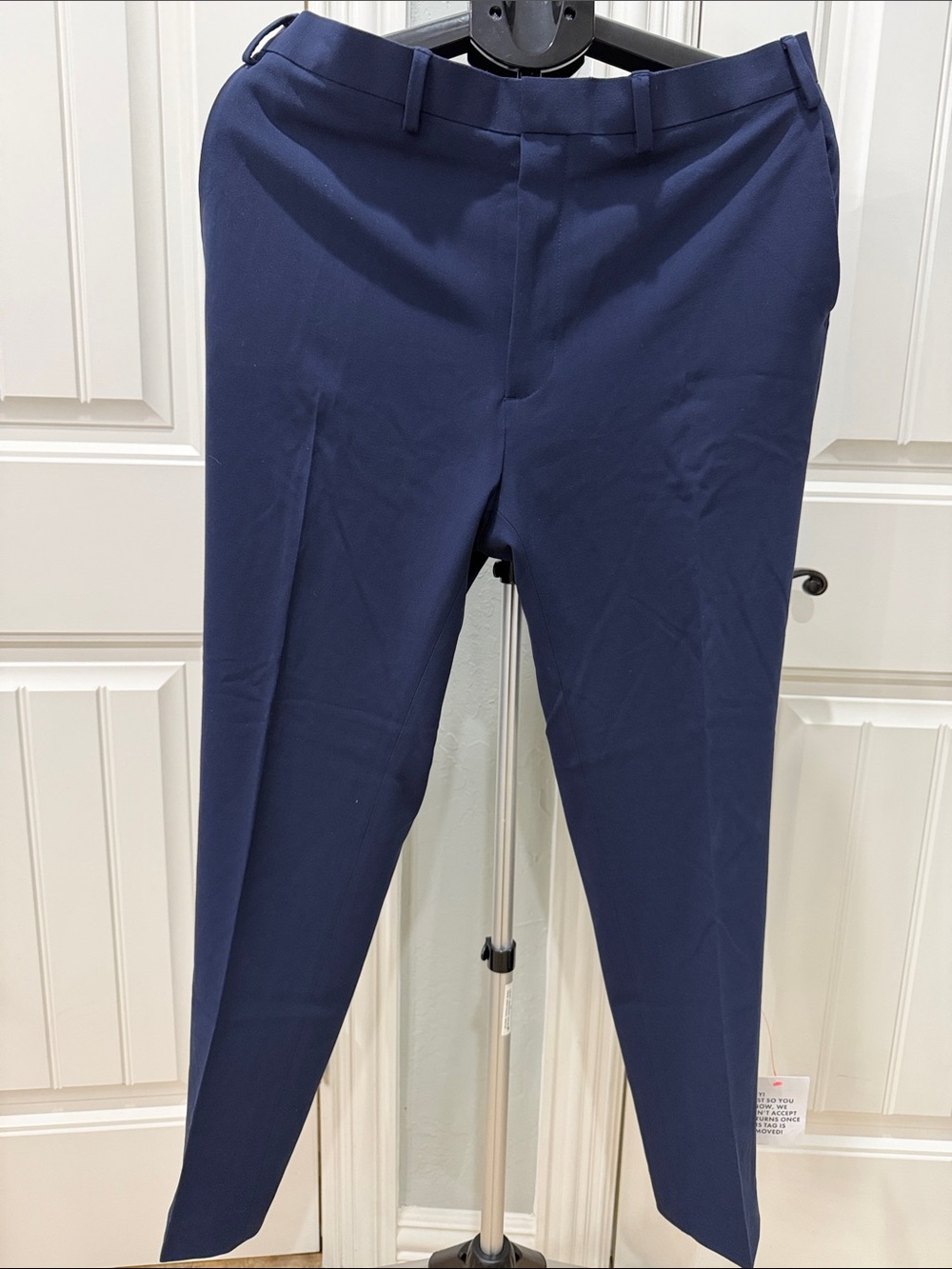 ASOS Men's Navy Dress Pants - Classic Flat Front